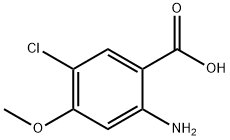 2-氨基-5-氯 -4-甲氧基苯甲酸 结构式