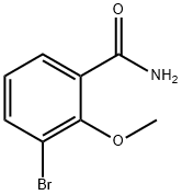 3-溴-2-甲氧基苯甲酰胺 结构式