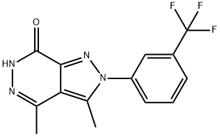 3,4-dimethyl-2-[3-(trifluoromethyl)phenyl]-2,6-dihydro-7H-pyrazolo[3,4-d]pyridazin-7-one 结构式