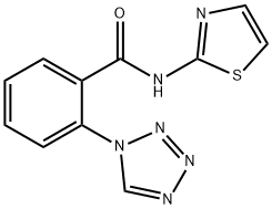 2-(1H-tetrazol-1-yl)-N-(1,3-thiazol-2-yl)benzamide 结构式