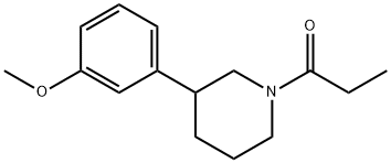 1-(3-(3-甲氧苯基)哌啶-1-基)丙烷-1-酮 结构式