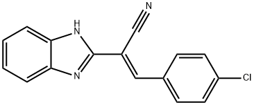 (2E)-2-(1H-benzimidazol-2-yl)-3-(4-chlorophenyl)prop-2-enenitrile 结构式