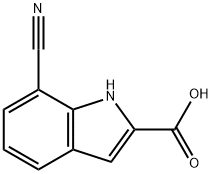 7-氰基-1H-吲哚-2-羧酸 结构式