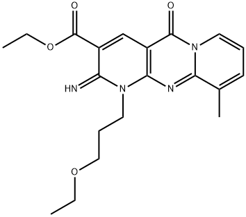 ethyl 1-(3-ethoxypropyl)-2-imino-10-methyl-5-oxo-1,5-dihydro-2H-dipyrido[1,2-a:2,3-d]pyrimidine-3-carboxylate 结构式