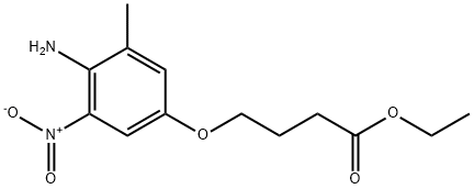 ethyl 4-(4-amino-3-methyl-5-nitrophenoxy)butanoate 结构式