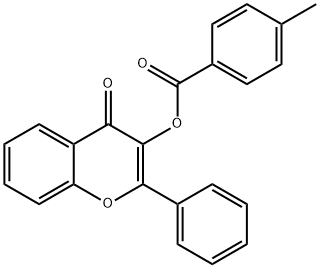 3-(4-甲基苯甲酰氧基)黄酮 结构式