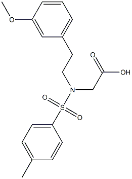 [[2-(3-Methoxy-phenyl)-ethyl]-(toluene-4-sulfonyl)-amino]-acetic acid 结构式