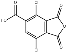 5-异苯并呋喃羧酸,4,7-二氯-1,3-二氢-1,3-二氧代-1,3-二氢 - 结构式