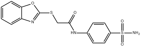 2-(1,3-benzoxazol-2-ylsulfanyl)-N-(4-sulfamoylphenyl)acetamide 结构式