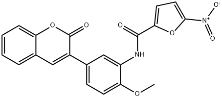 N-[2-methoxy-5-(2-oxo-2H-chromen-3-yl)phenyl]-5-nitrofuran-2-carboxamide 结构式