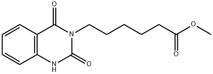 6-(2,4-Dioxo-1,4-dihydro-2H-quinazolin-3-yl)-hexanoic acid methyl ester 结构式