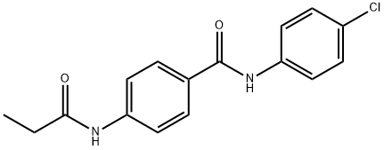 N-(4-chlorophenyl)-4-(propanoylamino)benzamide 结构式