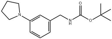 tert-butyl 3-(pyrrolidin-1-yl)benzylcarbamate 结构式