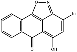 3-bromo-5-hydroxy-6H-anthra[1,9-cd]isoxazol-6-one 结构式
