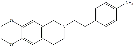 4-(2-(6,7-dimethoxy-3,4-dihydroisoquinolin-2(1H)-yl)ethyl)aniline 结构式