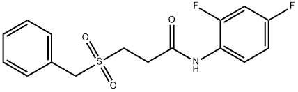 3-(benzylsulfonyl)-N-(2,4-difluorophenyl)propanamide 结构式