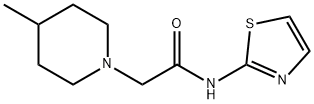 2-(4-methyl-1-piperidinyl)-N-(1,3-thiazol-2-yl)acetamide 结构式