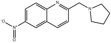 6-nitro-2-(1-pyrrolidinylmethyl)quinoline 结构式