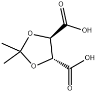 (4R,5R)-2,2-二甲基-1,3-二氧戊环-4,5-二羧酸 结构式