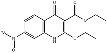 2-Ethoxy-7-nitro-4-oxo-1,4-dihydro-quinoline-3-carboxylic acid ethyl ester 结构式