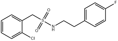 1-(2-chlorophenyl)-N-[2-(4-fluorophenyl)ethyl]methanesulfonamide 结构式