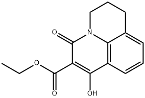 1-Hydroxy-3-oxo-6,7-dihydro-3H,5H-pyrido[3,2,1-ij]quinoline-2-carboxylic acid ethyl ester 结构式