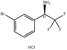 (R)-1-(3-溴苯基)-2,2,2-三氟乙胺盐酸 结构式