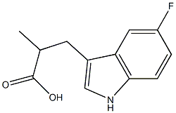 3-(5-氟-1H-吲哚-3-基)-2-甲基丙酸 结构式