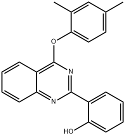 2-[4-(2,4-dimethylphenoxy)quinazolin-1-ium-2-yl]phenolate 结构式