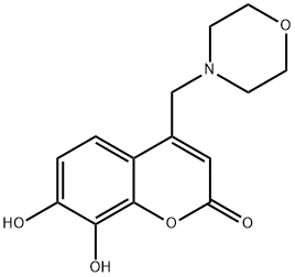 7,8-dihydroxy-4-(morpholin-4-ylmethyl)-2H-chromen-2-one 结构式