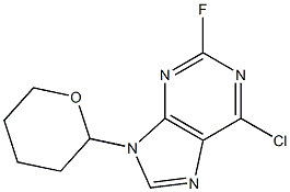 6-氯-2-氟-9-(四氢2H-吡喃-2-基)-9H-嘌呤 结构式