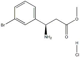 D-3-氨基-3-(3-溴苯基)丙酸甲酯盐酸盐 结构式