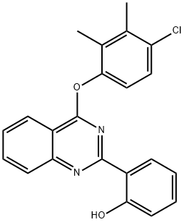 2-[4-(4-chloro-2,3-dimethylphenoxy)quinazolin-1-ium-2-yl]phenolate 结构式