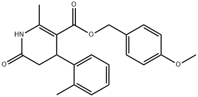 4-methoxybenzyl 2-methyl-6-oxo-4-(o-tolyl)-1,4,5,6-tetrahydropyridine-3-carboxylate 结构式