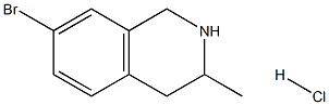 7-溴-3-甲基-1,2,3,4-四氢异喹啉盐酸盐 结构式