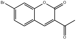 3-乙酰基-7-溴-2H-1-苯并吡喃-2-酮 结构式