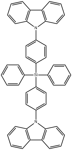双[4-(9-咔唑基)苯基]二苯基硅烷 结构式