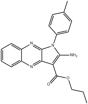 propyl 2-amino-1-(4-methylphenyl)-1H-pyrrolo[2,3-b]quinoxaline-3-carboxylate 结构式