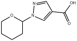 1-(四氢-2H-吡喃-2-基)-1H-吡唑-4-羧酸 结构式