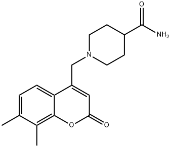 1-[(7,8-dimethyl-2-oxo-2H-chromen-4-yl)methyl]-4-piperidinecarboxamide 结构式