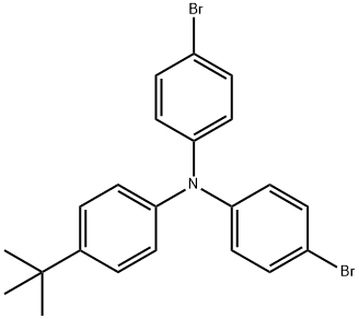 4,4'-二溴-4'-叔丁基三苯胺 结构式