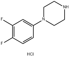 1-(3,4-二氟苯基)哌嗪盐酸盐 结构式