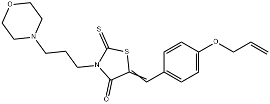 5-[4-(allyloxy)benzylidene]-3-[3-(4-morpholinyl)propyl]-2-thioxo-1,3-thiazolidin-4-one 结构式