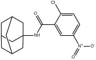 2-chloro-5-nitro-N-(tricyclo[3.3.1.1~3,7~]dec-1-yl)benzamide 结构式