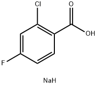 2-氯-4-氟苯甲酸钠盐 结构式