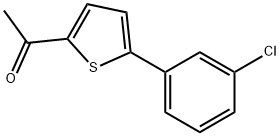 1-(5-(3-氯苯基)噻吩-2-基)乙烷-1-酮 结构式