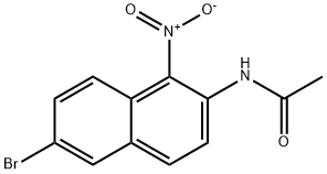 N-(1-硝基-6-溴-2-萘基)乙酰胺 结构式