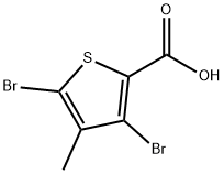 3,5-Dibromo-4-methylthiophene-2-carboxylic acid 结构式