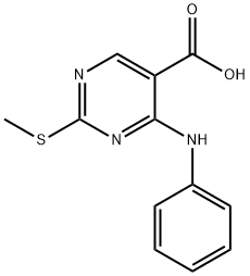 2-(甲硫基)-4-(苯氨基)嘧啶-5-羧酸 结构式