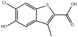 6-Chloro-5-hydroxy-3-methylbenzo[b]thiophene-2-carboxylic acid 结构式
